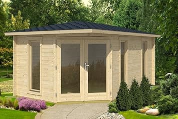 Gartenhaus G14 Inkl Fussboden 40 Mm Blockbohlenhaus Nutzflache 11 20 M Zeltdach Amazon De Baumarkt