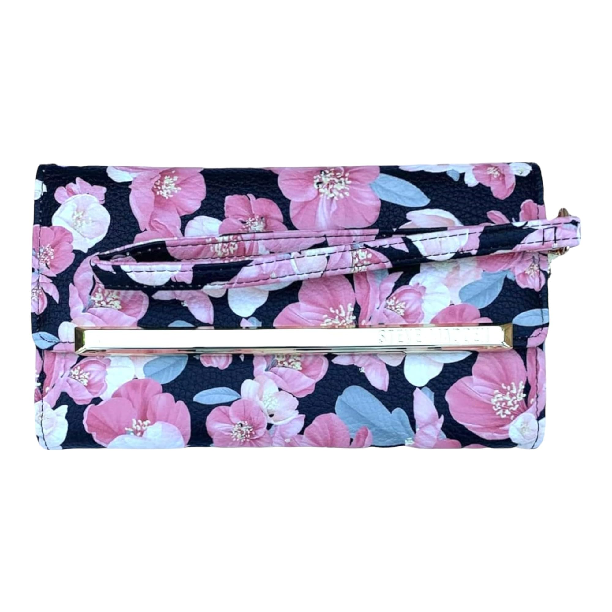 Steve Madden Women's Logobar Trifold Wristlet