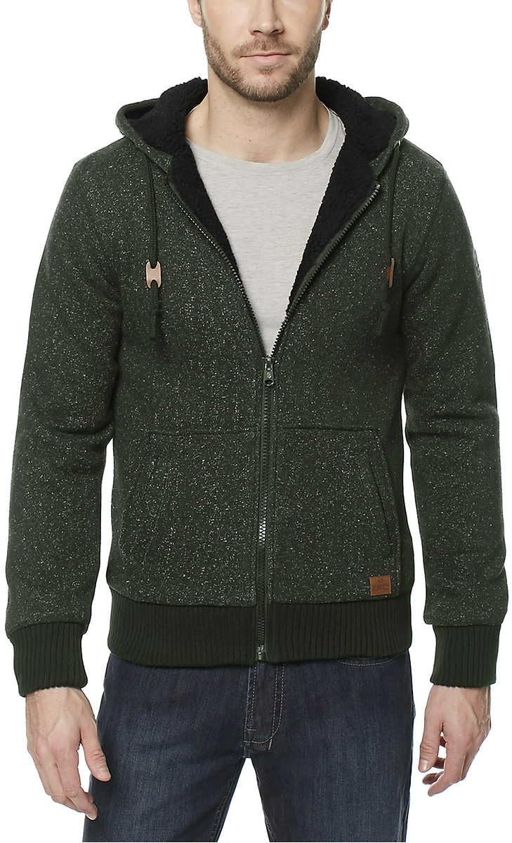 BuffaloMen’s Sherpa Lined Hoodie (Green, Medium)