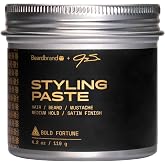 Beardbrand Beard Styling Paste - Medium Hold and Natural Look Hair Paste for Men | Versatile Hair Styling Cream - Bold Fortune Scent - 119 grams