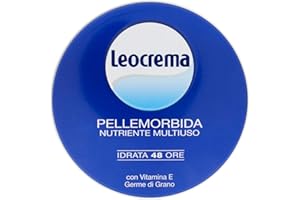 Leocrema: "Pellemorbida" Multipurpose Nourishing Cream with Vitamin E and Wheatgerm * 150ml * 5.07fl.oz * [ Italian Import ] 