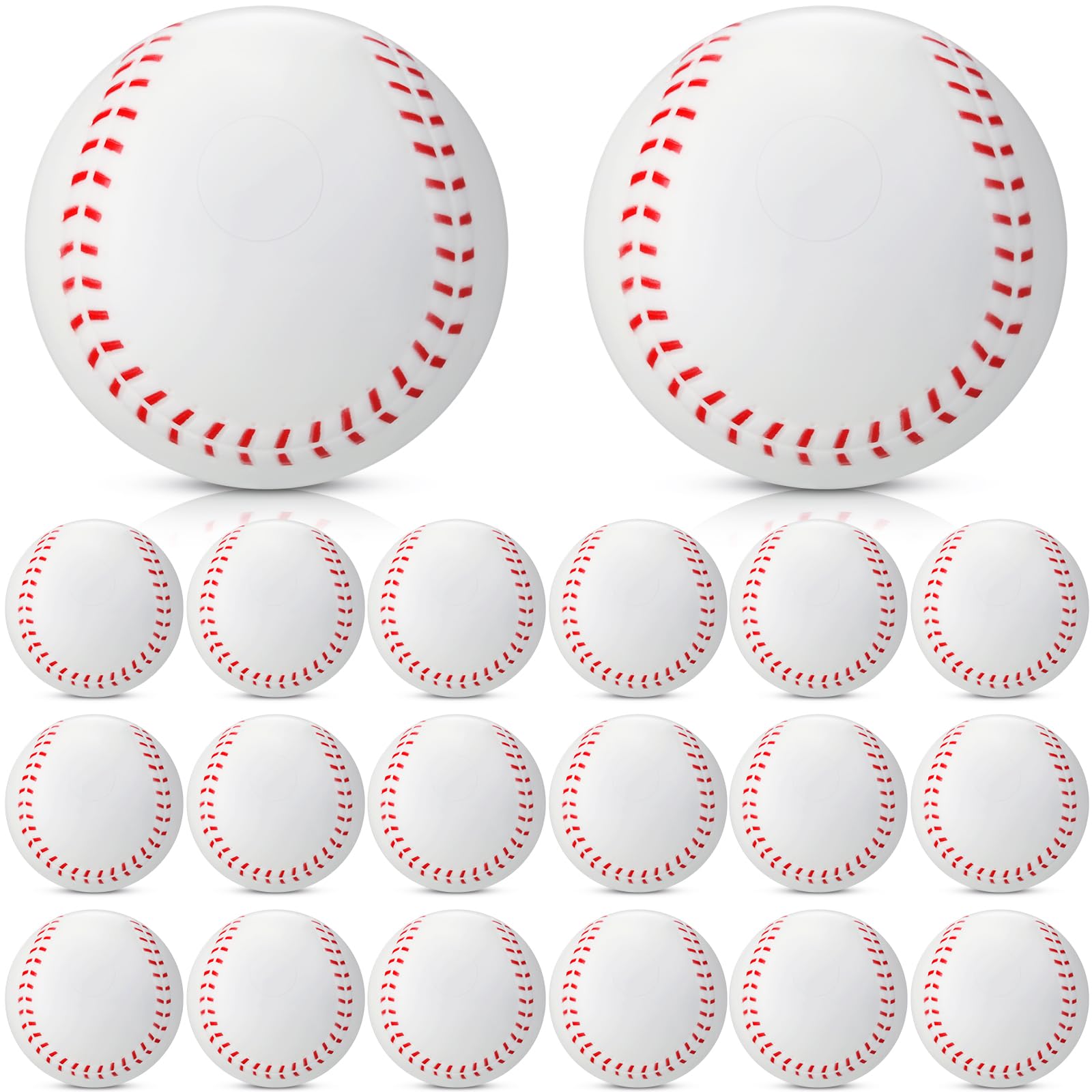Photo 1 of VioraWhite 20 Pack Foam Training Baseballs, 3 oz Balls Pitching Machine Balls High Density Foam Practice Baseball Softball Training Ball for Hitting Practice and Fielding Practice 2.9 Inches