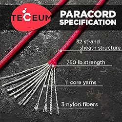 TECEUM Paracord Type IV 750 lb Soffit Orange