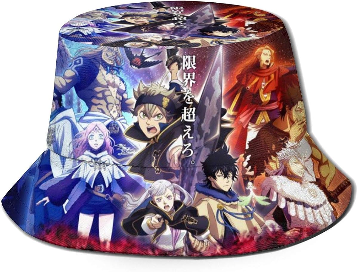 Amazon.com : Adsfghre Black Clover Summer Breathable Bucket Hat