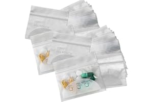 MEDCA Pill Pouch Bags - (Pack of 400) 3" x 2.75" - BPA-Free, Poly Bag Disposable Zipper Pills Baggies, Daily AM PM Travel Medicine Organizer Storage Pouches, Best Clear Reusable with Write-on Labels