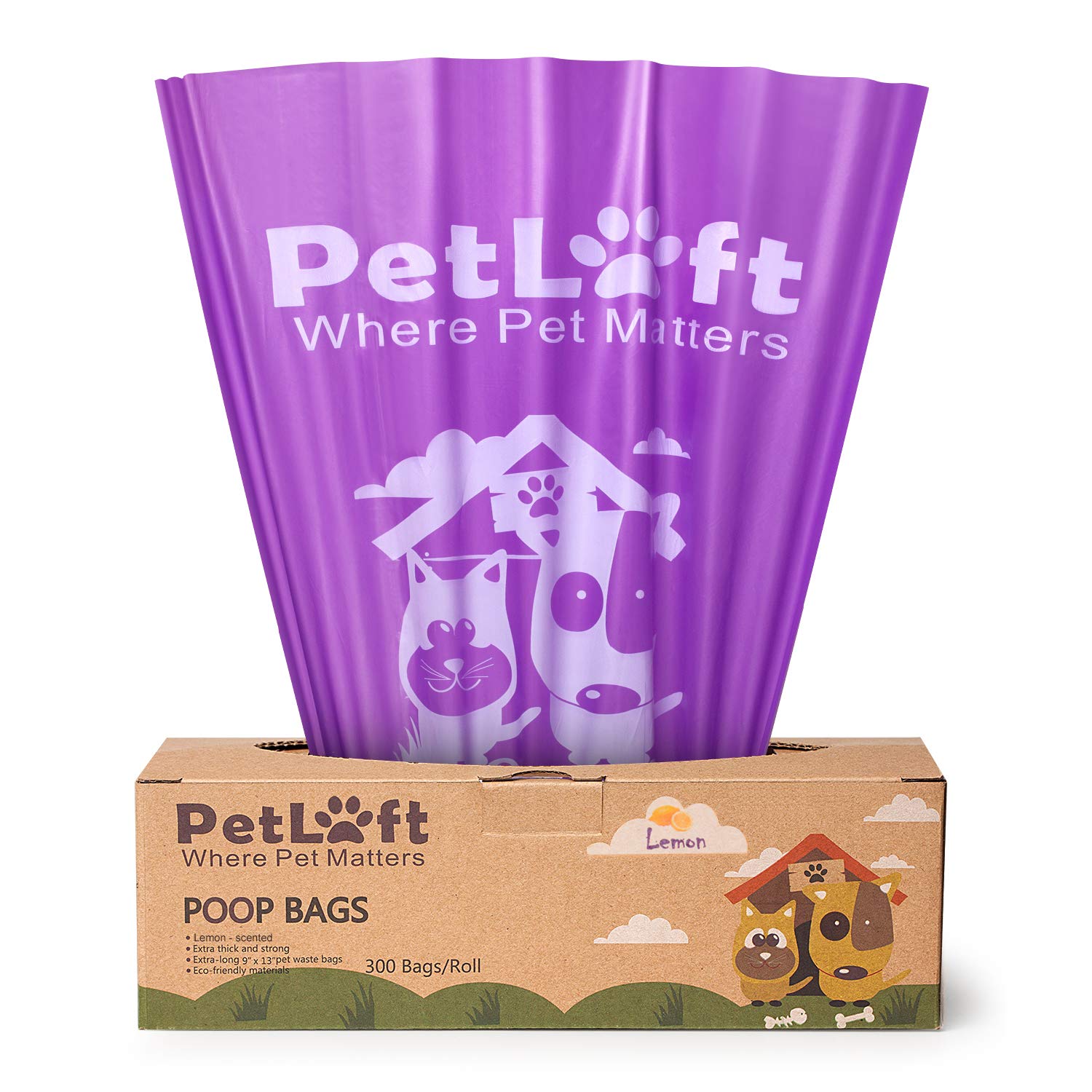 purple dog poop bags