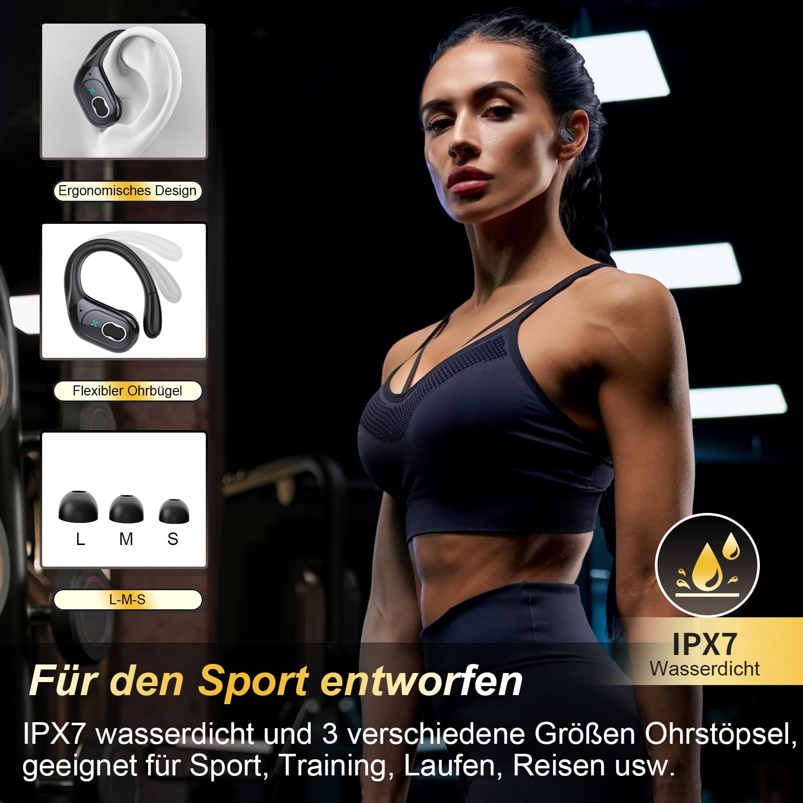 AI Translation Earbuds Real Time, 164 Language Translator Earbud 3-in-1 Bluetooth 5.4 Translator Earbuds with 6 Translation Modes, 75H Translators Headphones with APP for Travel Business, Black