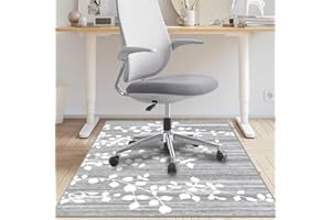 NANGELRN Office Chair Mat for Hardwood Floor, Rug Protector for Rolling Chair, Non-Slip Backing, 48"x60", Computer Chair Mat, Low-Pile Floor Mat for Home/Office,Gray-2