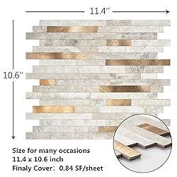 KASARO 6-Sheet Peel and Stick Backsplash Tiles for