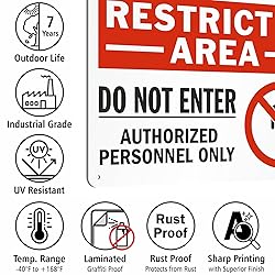SmartSign 10 x 14 inch “Restricted Area - Do Not