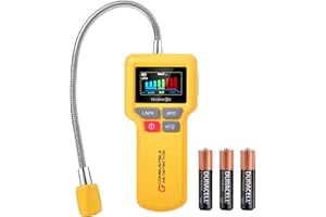 Gas Leak Detector, Natural Gas Detector, Protectmeter Natural Gas Detector Y201 Pro for Home and RV, Locating The Pipeline Leak Points of Home Natural Gas, Combustible Gas(Yellow)