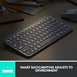 Logitech MX Keys Mini Keyboard Graphite Bluetooth Backlit UK Layout view 5