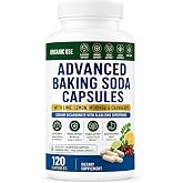 Advanced Baking Soda Capsules: Organic Use Aluminum Free Baking Soda w/Superfoods to Support Kidneys, Stomach Acid, Alkalinity, Immune, Antacid, Health &amp; Wellness, Organic Use