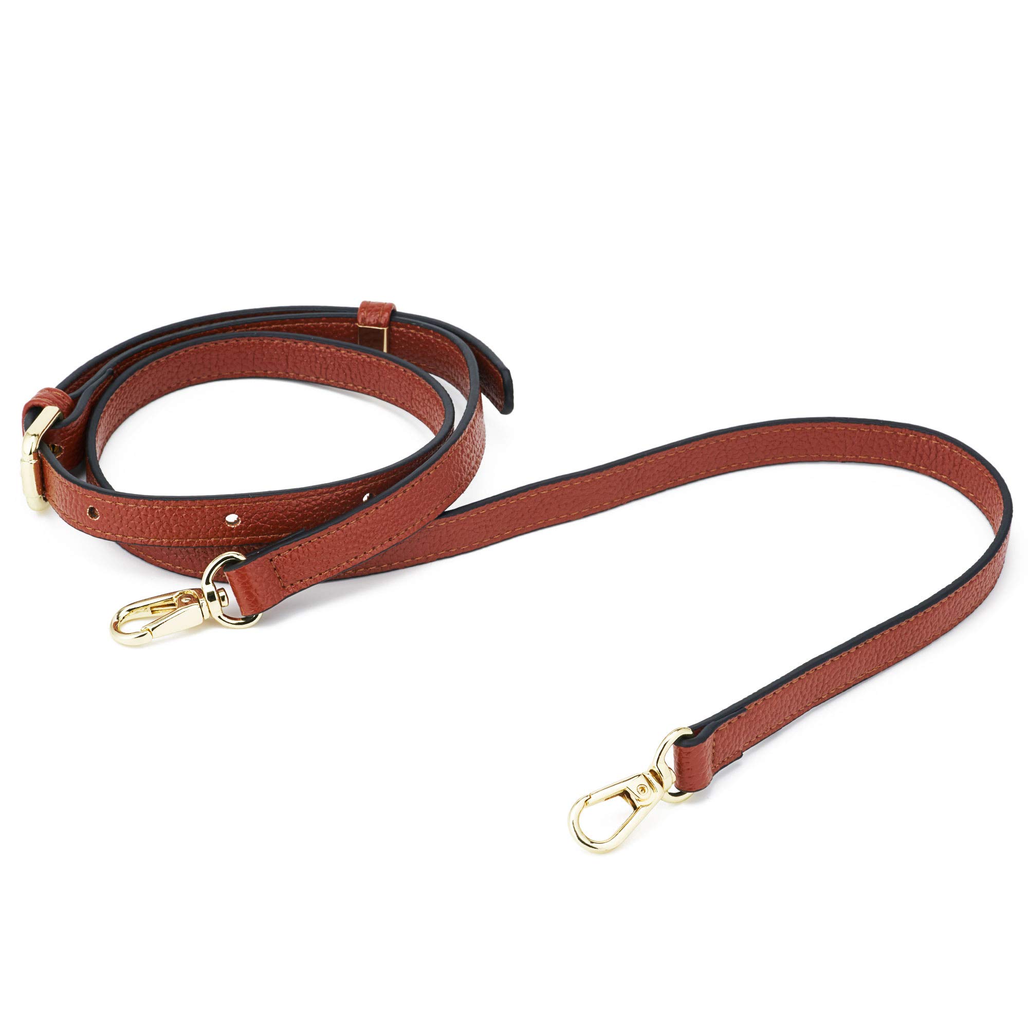 Shoulder Straps for Women Wallet Purse Handbags,Adjustable Bag Strap,Microfiber Leather Leather Replacement Bag Straps,Crossbody Bag Strap with Gold Swivel Hooks(LYgold-Brown) — image 1