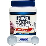 Argo Measuring Spoon & Argo Double Acting Baking Powder, 12 Ounce Resealable Plastic Container