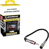 Scosche MDA1B Micro/Delco Antenna Adapter for Aftermarket Car Stereo Compatible with Select 1985-2013 GM and Import Vehicles - Car Radio Antenna Adapter - Car Audio Adapter - See Fit Guide for Vehicle
