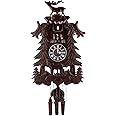 Kendal Vivid Large Deer Handcrafted Wood Cuckoo Clock with 4 Dancers Dancing with Music
