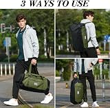 Laripwit 40L Gym Bag Sports Duffle with Shoe Compartment Wet Pocket Green view 3