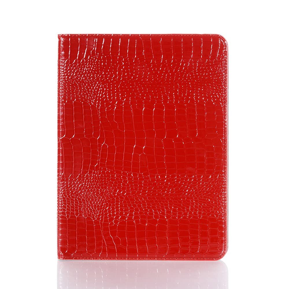 iPad Air 13'' (M4 2026)(M3 2025)(M2 2024) Case, iPad Pro-3 4 5 6 (12.9'') Case for Women, DMaos Synthetic Crocodile Leather Stand Folio Smart Cover with Pen Holder - Red