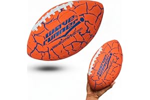 Wave Runner Grip It Waterproof Junior Size Football, 9.25 Size, Durable & Double Laced, Perfect for Beach Accessories, Kids Games, Pool Toys, Outdoor Games, All-Weather Indoor & Outdoor Play