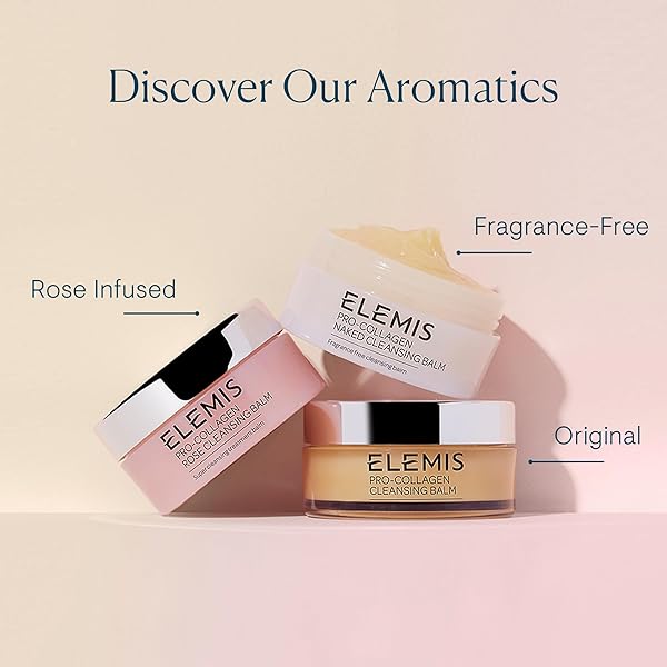 ELEMIS PRO-COLLAGEN CLEANSING BALM – 3-IN-1 FACIAL CLEANSER FOR ALL SKIN TYPES, DAILY SKINCARE TO SOFTEN, DEEP CLEANSE & HYDRATE, MAKEUP REMOVER & OIL CLEANSER FOR FACE