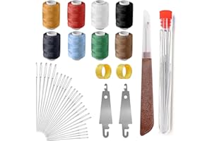 UTOOK Big Eye Steel Sewing Needles Kit, Stainless Steel Needles for Hand Sewing, 2025 New Sewing Kits, Beginner Sewing Kit, Adequate Needles and Thread, Student Dormitory Sewing Kit (8c-38pcs)