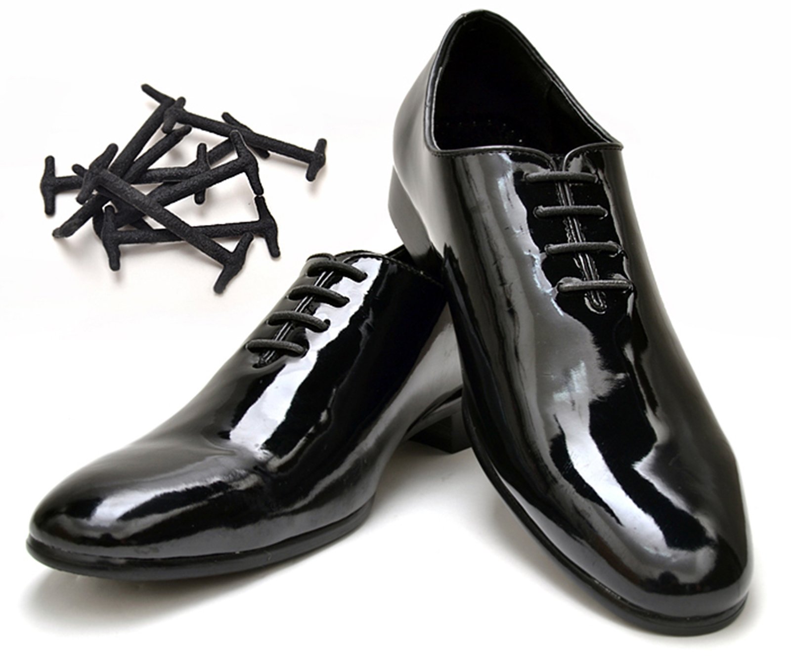 STRETCH Shoelaces for Dress Shoes (2 pairs Brown & Black