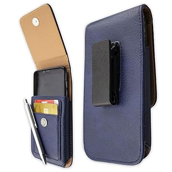 caseroxx Handy-Tasche Outdoor Tasche für LG G4 aus Echtleder, Handyhülle für Gürtel in blau