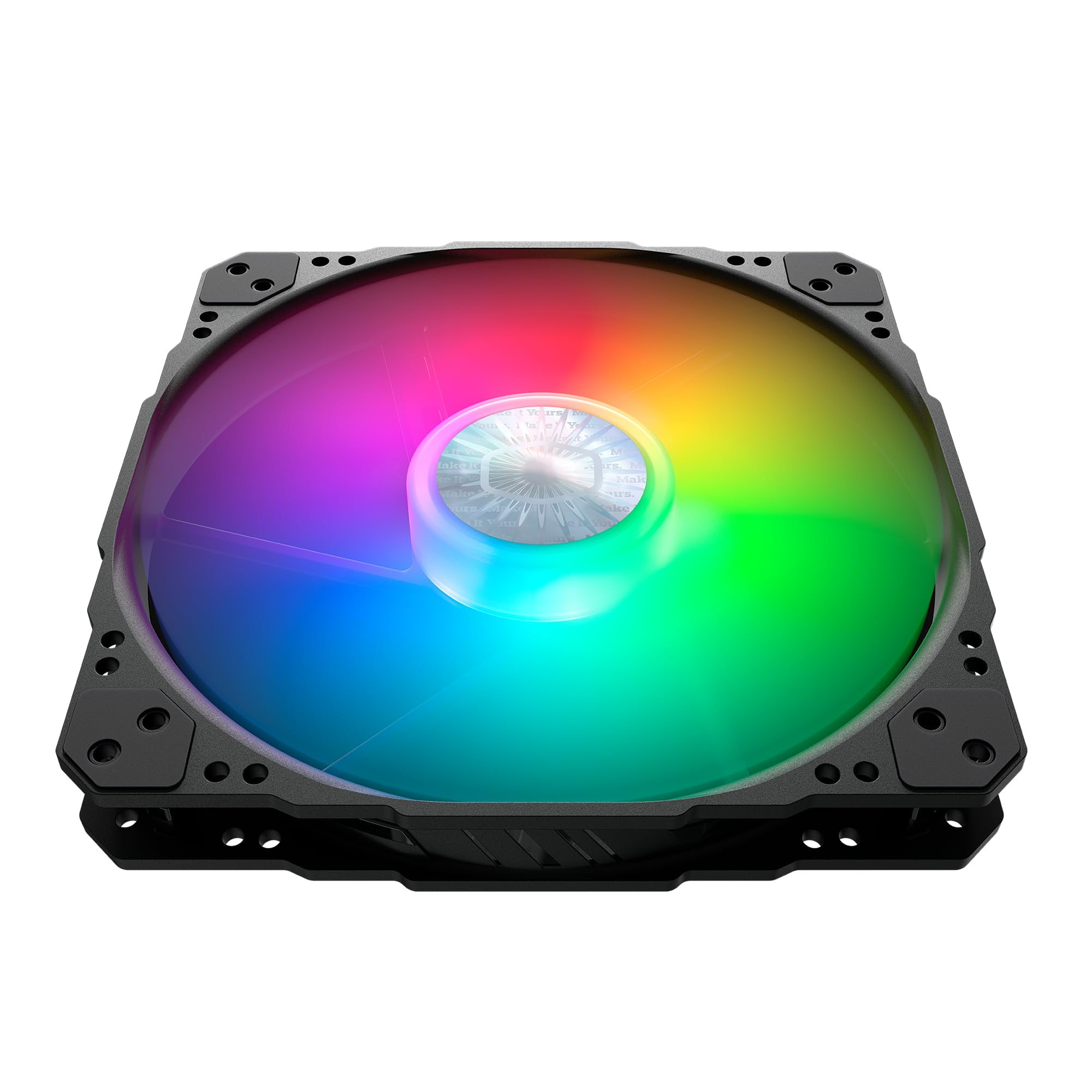 Cooler Master SickleFlow 200 ARGB Gen 2 Square Frame Fan, Customizable LEDS, Air Balance Curve Blade, Sealed Bearing, PWM Control for Computer Case