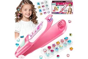 VEYORRA Hair Gem Stamper Kit, Hair Gems for Girls, Bling Hair Jewels for Girls Toys,Hair Styling Tool with Reusable Shining Diamonds,Birthday Arts & Crafts Gift for 5-12 Year Old Girl