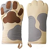 1 Pair Funny Oven Mitts, Cat Claw Mitts, Heat Resistant Kitchen Oven Mitts for Cooking, Baking, Microwave Machine