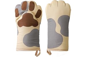 BOASYZO 1 Pair Funny Oven Mitts, Cat Claw Mitts, Heat Resistant Kitchen Oven Mitts for Cooking, Baking, Microwave Machine