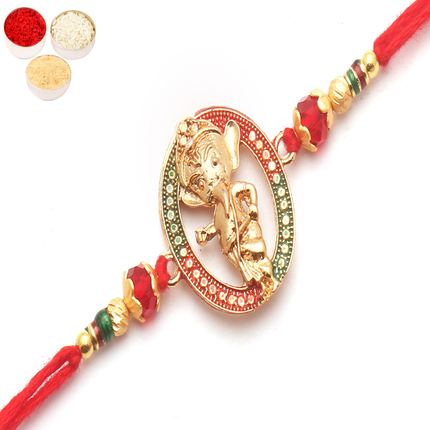 ghasitaram gifts rakhis for brother kids rakhi - baby golden ganesha kids rakhi