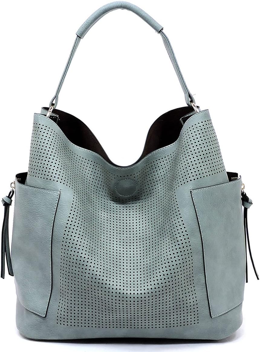 Le Miel Perforated Side Pocket Tote w/Inner Pull-out Crossbody/Pouch