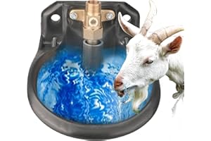 Milifun Goat & Sheep Water Bowl with Copper Valve, Automatic Livestock Waterer for Horses & Cattle