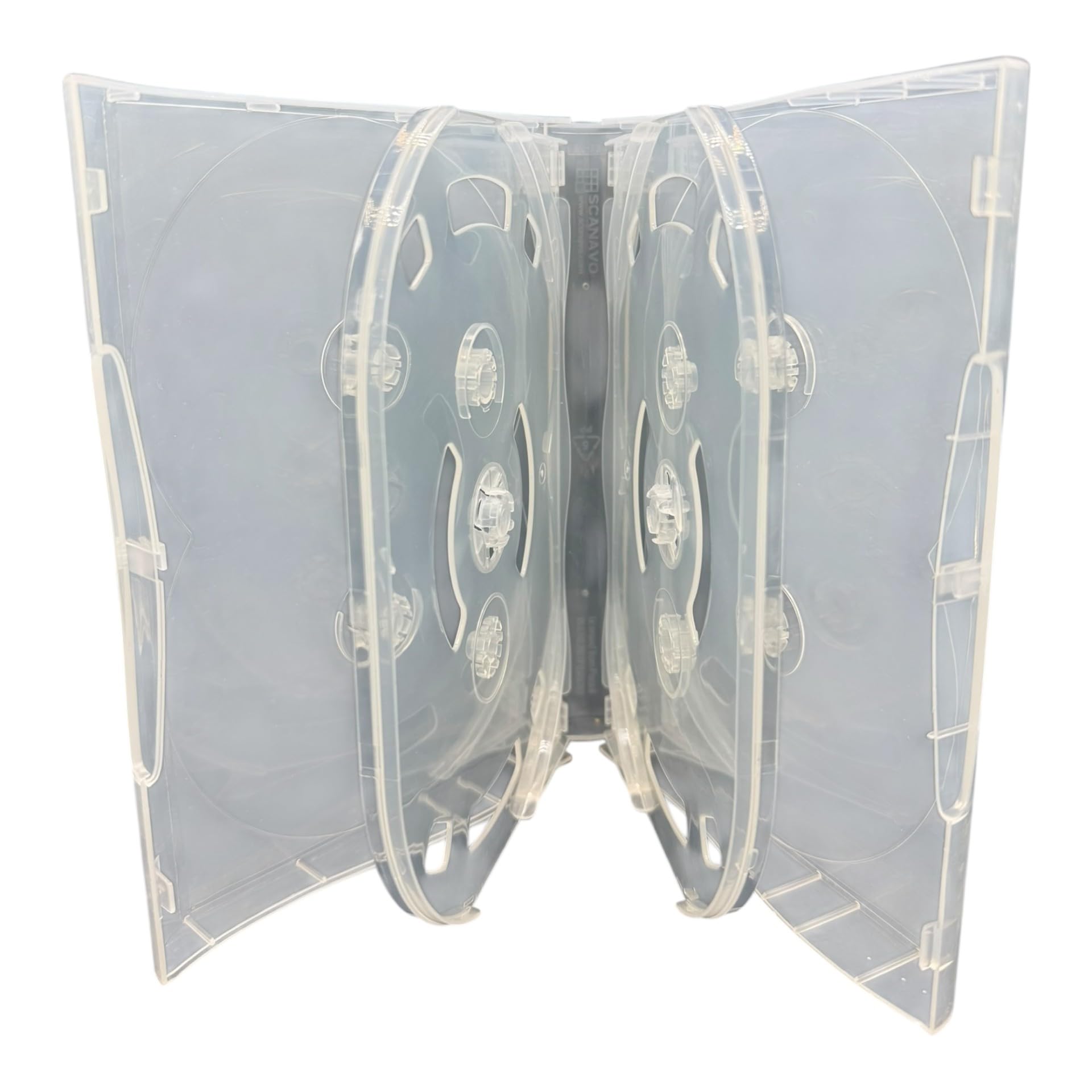 5 X CD DVD/BLU RAY 36mm Clear DVD 10 Way Case for 10 Disc - Dragon Trading® Branded
