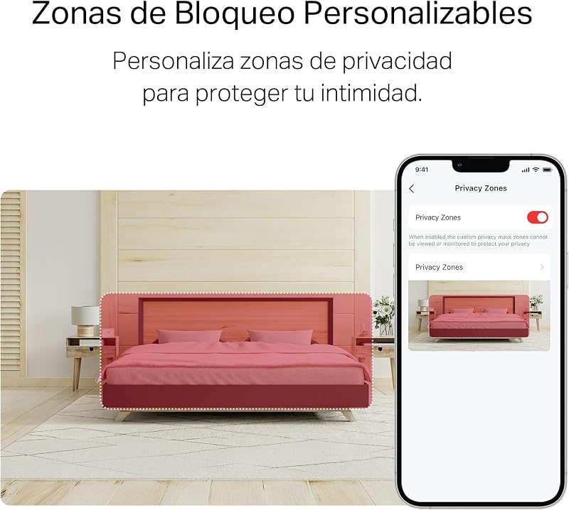 MC210 - Cámara vigilancia wifi interior 360°, 2K 3MP, Bebé