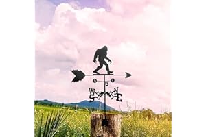YFEIQI 3D Animal Metal Weather Vane, Wind Direction Indicator - Roof Decoration Accessory for Garden, Patio - Ape