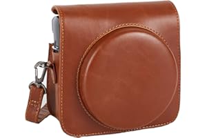 Phetium Protective Case Compatible with Fujifilm Instax Square SQ6 Instant Film Camera, Soft PU Leather Bag with Adjustable Shoulder Strap (Brown)