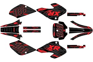 Kalair GFX Graphics Kit for Honda XR80 / XR100 (2001-2003) TWITCH Series Red 09 Mil - Dirt pit bike motorcycle stickers, dirt