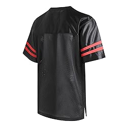 DEHANER Black Men's Football Jersey for Women