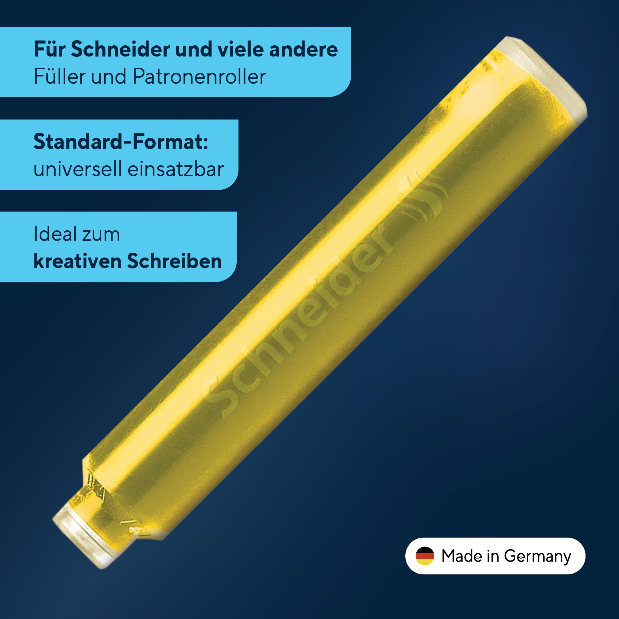Schneider 166100 Pastell Tintenpatrone (Standard Patronen für Füller) sortiert, 10x6 Stück 2