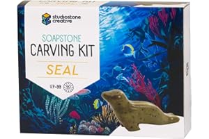 Studiostone Creative DIY Arts & Crafts Carving Kit Kids Adults Seal Sculpture Soapstone