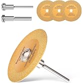1mm Diamond Cutting Blade Wheel,Cutting Disc with 2 Sizes Round Mandrels | Mini Diamond Cutting Blade Wheel,with 2 Sizes Round Mandrels,for Cutting Glass, Jade, Crystal, Ceramics and etc.
