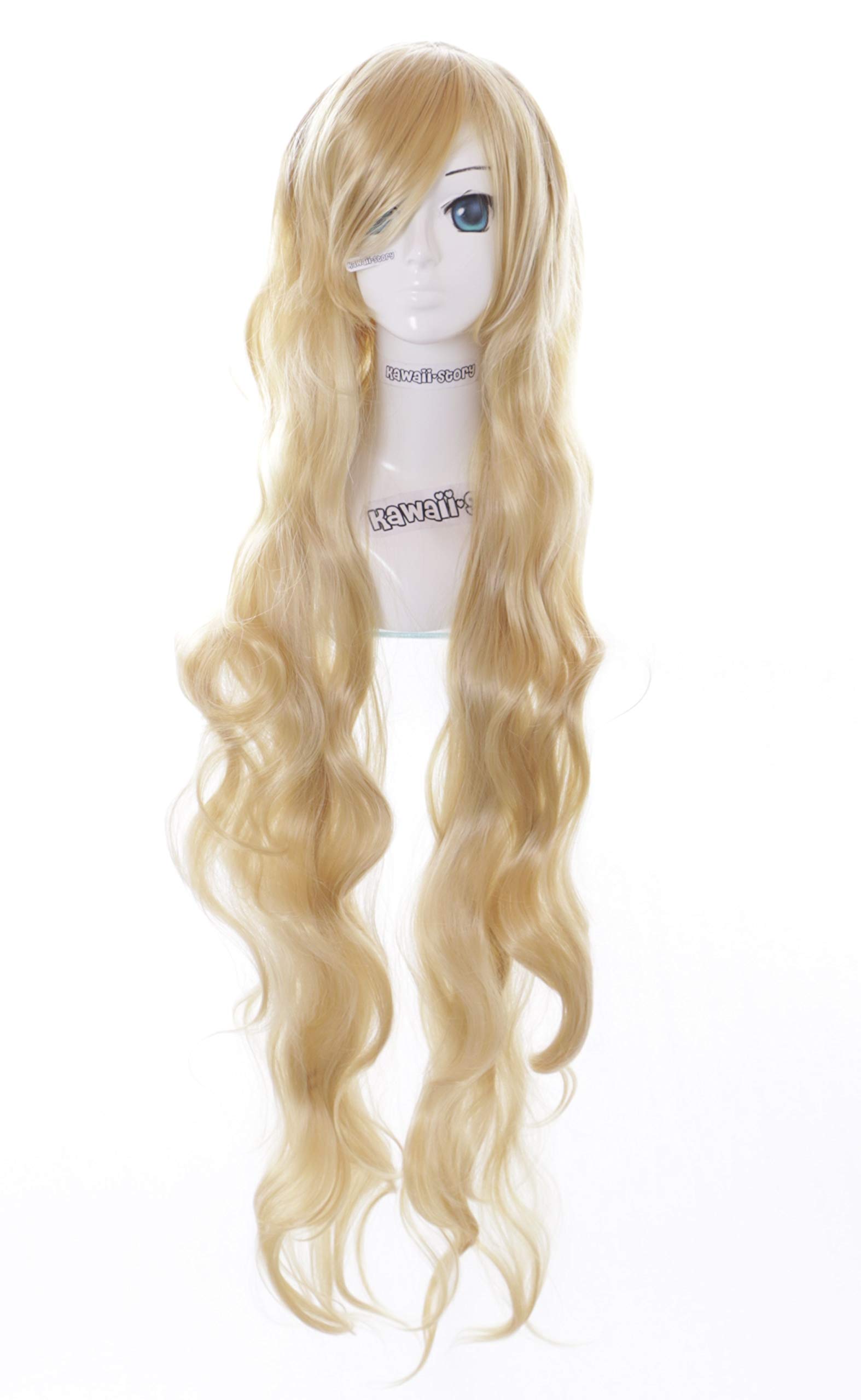 Kawaii-Story JF-005-16 Natural Blonde 100 cm Long Hair Curls Waves Party Cosplay Wig Anime Manga