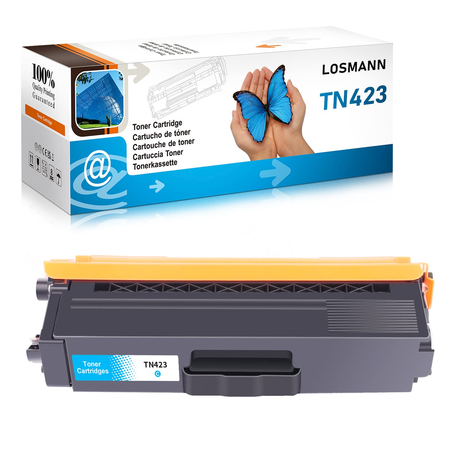 LOSMANN Toner Cartridge Compatible with Brother TN421 TN423 for Brother MFC-L8690CDW MFC-L8690CDW DCP-L8410CDW MFC-L8900CDW HL-L8260CDW HL-L8360CDW 1 Cyan