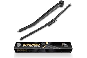 GARDIMU Replacement for BMW X1 E84 2009-2015 Rear Wiper Windshield Blade and Arm Assembly-All Season Natural Rubber Back Window Wiper
