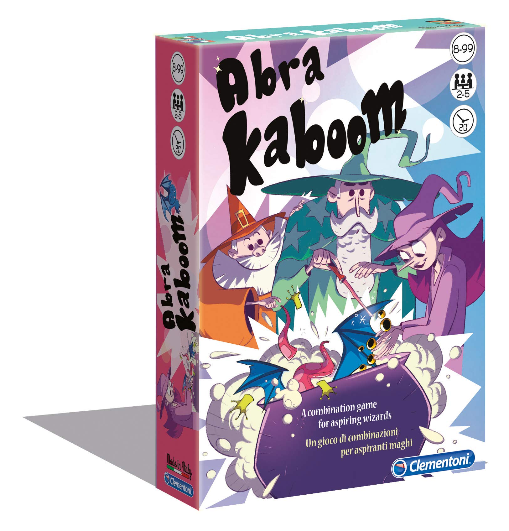 Clementoni 16568, Clementoni Pocket Games - Abrakaboom for Children and Adults, Ages 8 years Plus, Multi-coloured