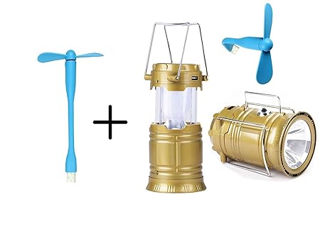 BLUTECH- LED Solar Emergency Light Lantern + USB Mobile Charging+Torch Point, 2 Power Source Solar, Lithium Battery, Travel Camping Lantern - Multi