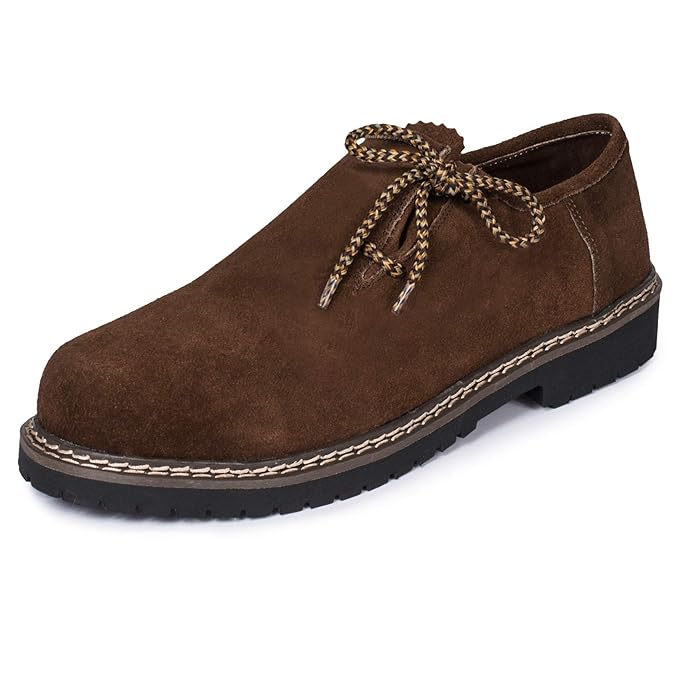 PAULGOS Trachtenschuhe Echt Leder Haferlschuhe Haferl Trachten Schuhe in 4 Farben Gr. 39-47